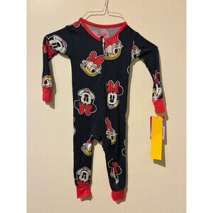 NWT Disney Minnie Mouse One-Piece Viscose Pajama Coverall - 18M